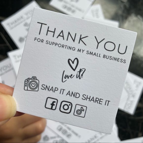 Thank You For Supporting Small Business Cards - Picture 3 of 3